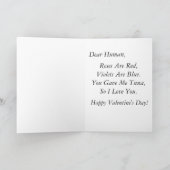 Gelukkige Valentijnsdag van de Kat (Zwarte Kat) Feestdagen Kaart (Binnen)