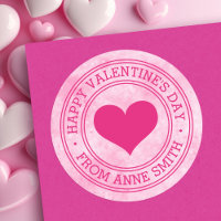 Gelukkige Valentijnsdag van douane Naam roze