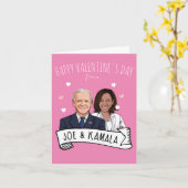 Gelukkige Valentijnsdag van Joe en Kamala Kaart (Gele Bloem)