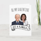 Gelukkige Valentijnsdag van Joe en Kamala Kaart (Voorkant)