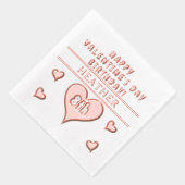 Gelukkige Valentijnsdag Verjaardag Harten Naam lee Folie Servetten (Rechts)