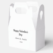 Gelukkige Valentijnsdag voeg naam datum toe eenvou Bedankdoosjes (Geopend)