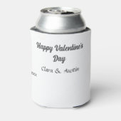 Gelukkige Valentijnsdag voeg naam datum toe eenvou Blikjeskoeler (Blikje Achterkant)