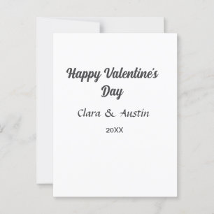 Gelukkige Valentijnsdag voeg naam datum toe eenvou Briefkaart