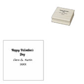 Gelukkige Valentijnsdag voeg naam datum toe eenvou Rubberstempel (Gestempeld)