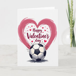 Gelukkige Valentijnsdag Voetbalkaart Kaart