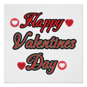 Gelukkige Valentijnsdag voor cadeau Perfect Poster
