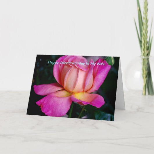 Gelukkige Valentijnsdag voor mijn vrouw Feestdagen Kaart (Voorkant)