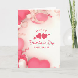 Gelukkige Valentijnsdag Vouw Vakantiekaart Feestdagen Kaart