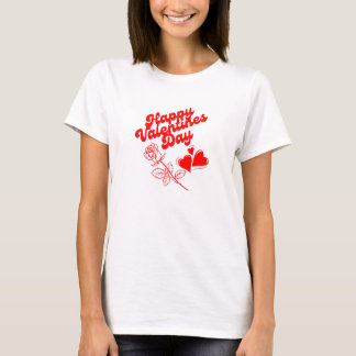 Gelukkige Valentijnsdag vrouwen T-shirt. T-shirt