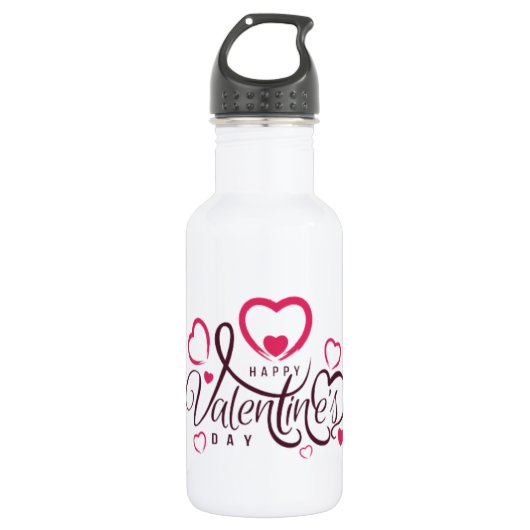 Gelukkige Valentijnsdag! Waterfles (Voorkant)
