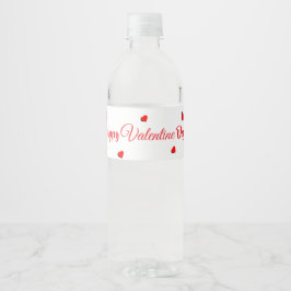 Gelukkige Valentijnsdag Waterfles Etiket