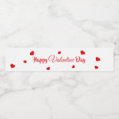 Gelukkige Valentijnsdag Waterfles Etiket (Enkel label)