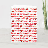 Gelukkige Valentijnsdag Wenskaart Opa Hart Feestdagen Kaart (Achterkant)