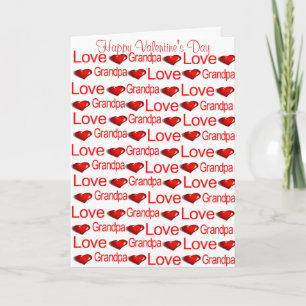 Gelukkige Valentijnsdag Wenskaart Opa Hart Feestdagen Kaart