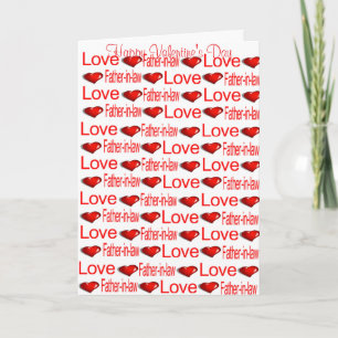 Gelukkige Valentijnsdag Wenskaart schoonvader Feestdagen Kaart