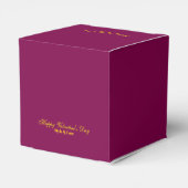 Gelukkige Valentijnsdag wijnkleur Bedankdoosjes (Achterkant)