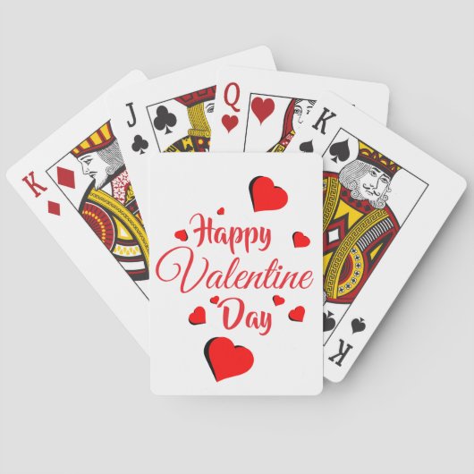 Gelukkige Valentijnsdag wit Pokerkaarten (Achterkant)