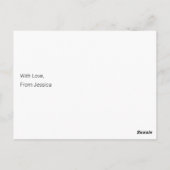 Gelukkige Valentijnsdag Witte en Rode Harten Briefkaart (Achterkant)