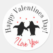 Gelukkige Valentijnsdagstickers Ronde Sticker (Voorkant)