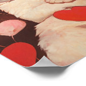 Gelukkige Valentijnse kat Poster (Hoek)