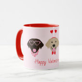 Gelukkige Valentijnse  Labrador Retriever Dogs Mok (Voorkant links)