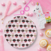 Gelukkige Valentijnse  Labrador Retriever Dogs Papieren Bordje (Feest)