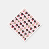 Gelukkige Valentijnse  Labrador Retriever Dogs Servet (Hoek)