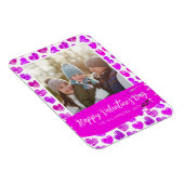 Gelukkige Valentijnse Moderne Paarse Roze Hart Fot Magneet (Rechterzijde)