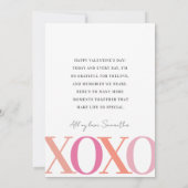 Gelukkige Valentijnse Moderne Roze Foto Feestdagenkaart (Achterkant)