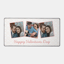 Gelukkige Valentijnse  Schattige 3 foto hartpatroo Bureaumat