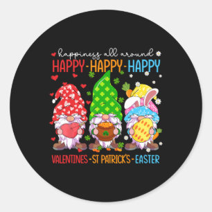 Gelukkige Valentijnse  St Patrick Pasen Happy Holi Ronde Sticker