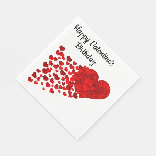 Gelukkige Valentijnse verjaardag Servet (Hoek)