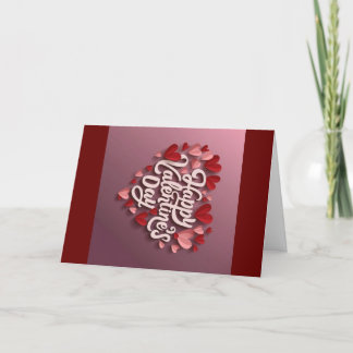 Gelukkige Valentijnskaart liefdeskaart harten Bedankkaart