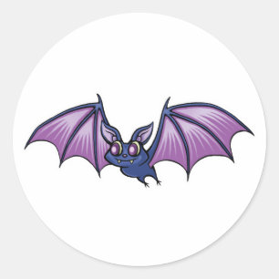 gelukkige vampier vleermuis ronde sticker