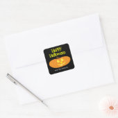 Gelukkige van de de pompoengift van Halloween het Vierkante Sticker (Envelop)