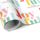 Gelukkige veelkleurige "vreugdevolle" gepersonalis cadeaupapier (Rol Hoek)