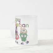 Gelukkige Veganist Matglas Koffiemok (Voorkant links)