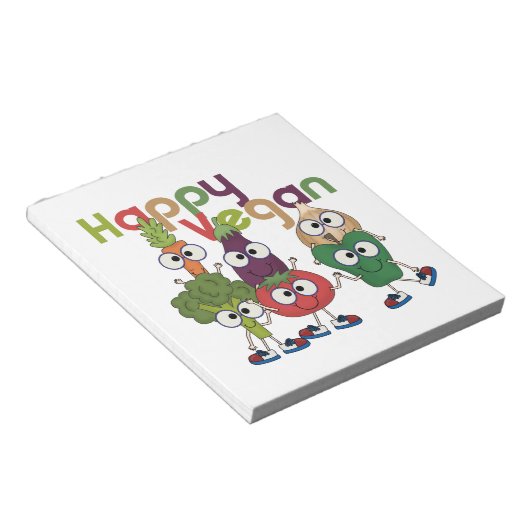 Gelukkige Veganist Notitieblok (Schuin)