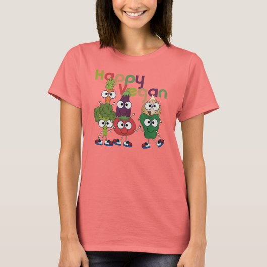 Gelukkige Veganist T-shirt (Voorkant)