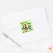Gelukkige Veganist Vierkante Sticker (Envelop)