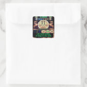 Gelukkige Vegas-winnaar St. Patrick's Day Bruid To Vierkante Sticker (Tas)
