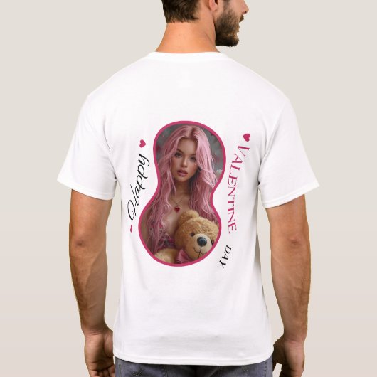 Gelukkige Velentijnsdag - Omhullende warmte T-shirt (Achterkant)