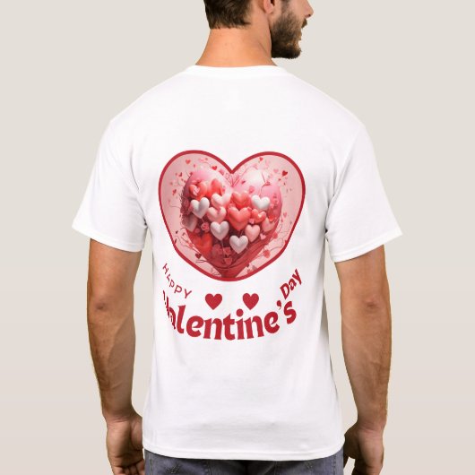 Gelukkige Velentijnsdag - Romantische pracht T-shirt (Achterkant)