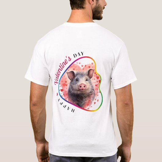 Gelukkige Velentijnsdag - Sweetheart's Embrace T-shirt (Achterkant)