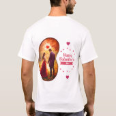 Gelukkige Velentine's Day - Gepassioneerde Vlammen T-shirt (Achterkant)
