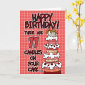 Gelukkige verjaardag - 11 jaar oud kaart (Gele Bloem)