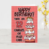 Gelukkige verjaardag - 12 jaar oud kaart (Gele Bloem)