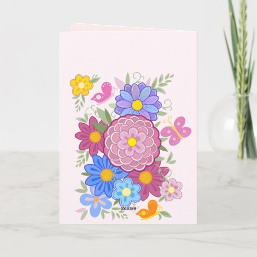 Gelukkige verjaardag! 16 bloemen en vogels (Achterkant)