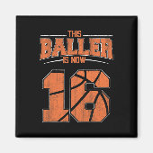 Gelukkige Verjaardag 16 Jaar Oud Bysketbyll Jongen Magneet (Voorkant)